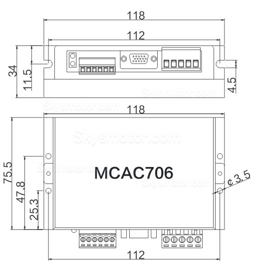 180W 36V ブラシレスDCサーボモーター＆ドライバーキット 57JSF1830P+MACA706 0.6N.m 3400RPM Φ57mm インクジェットプリンター用