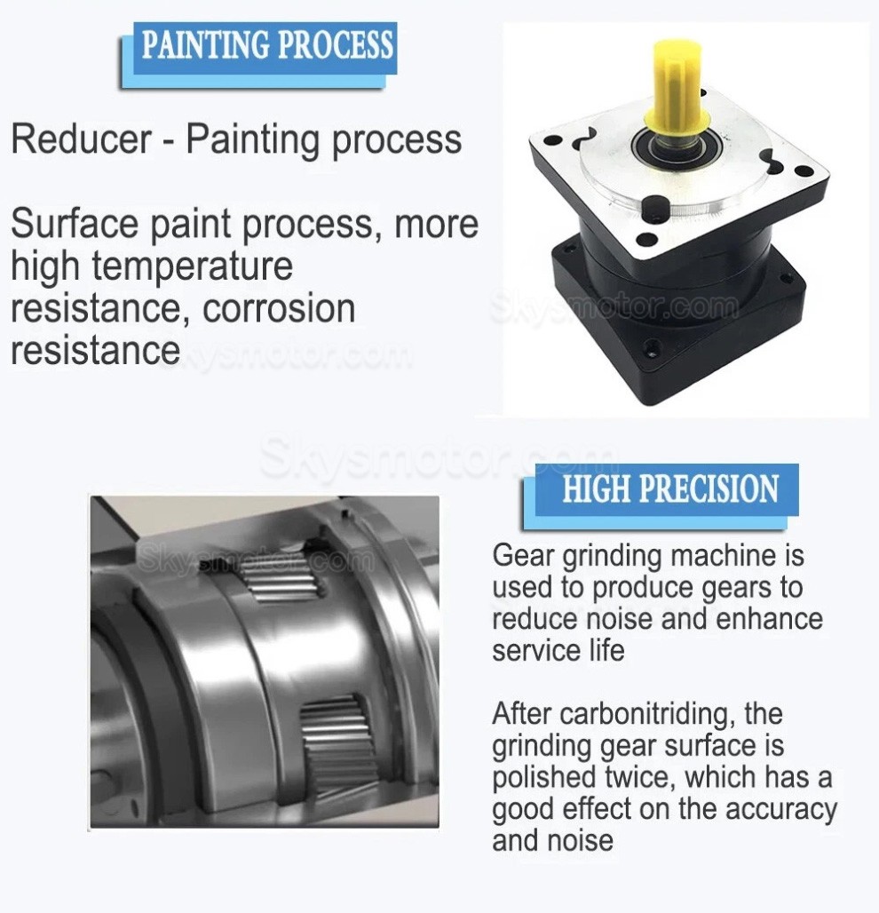 86PXシリーズ Nema 34 遊星ギアボックス ギア比 5:1 - 100:1 86mmステッピングモーター用
