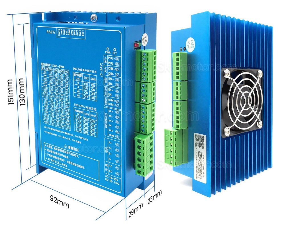 NEMA 34 閉ループステッピングモーターキット 86HB250 + HBS86H (ステッピングモーター + ドライバー)