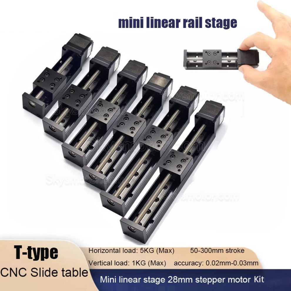 リニア ガイド ベアリング OSP001603 電動リニア ステージ 50mm-300mm ストローク Nema11 モーターキット付き