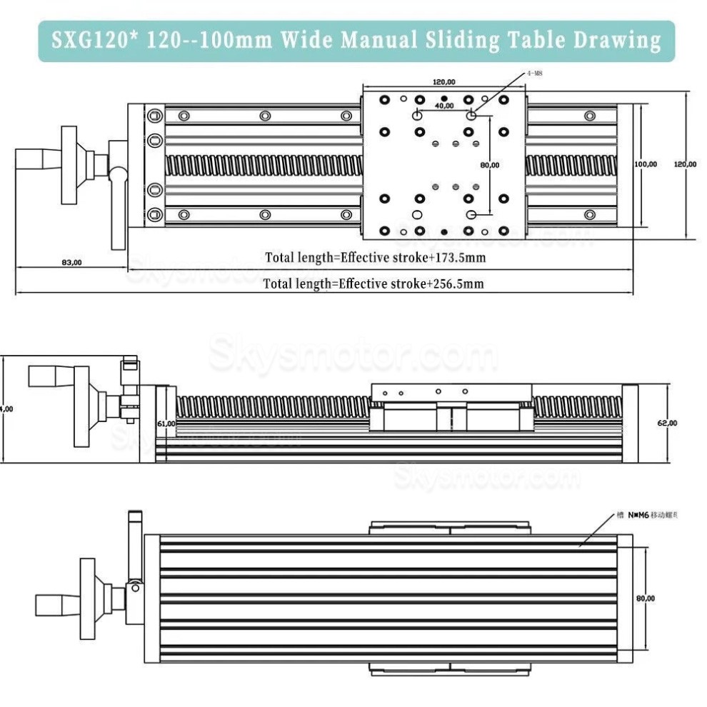 ヘビーデューティリニア ガイド ベアリング SXG120&times;120 リニアテーブルスライド 70-100kg CNC ストローク 100mm-1000mm