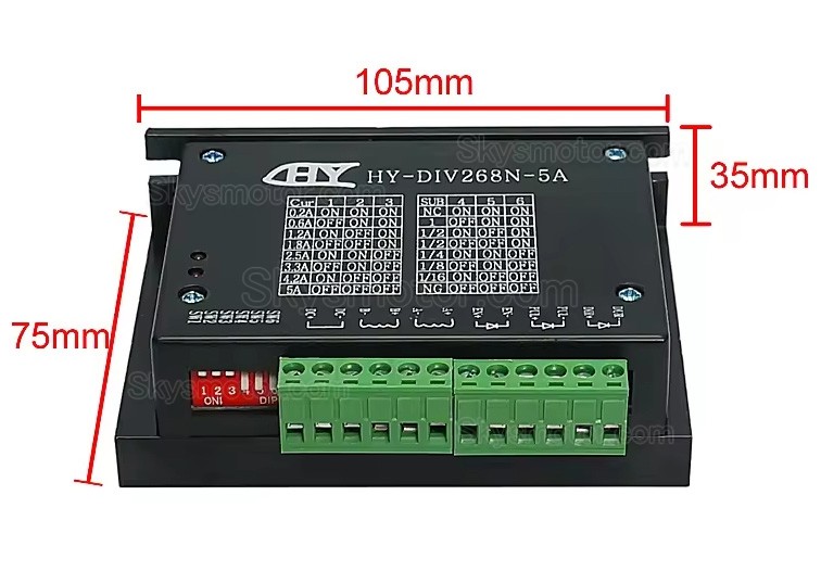 12-48V 2相ハイブリッドステッピングモータードライバー HY-DIV268N-5A 0.2-5A