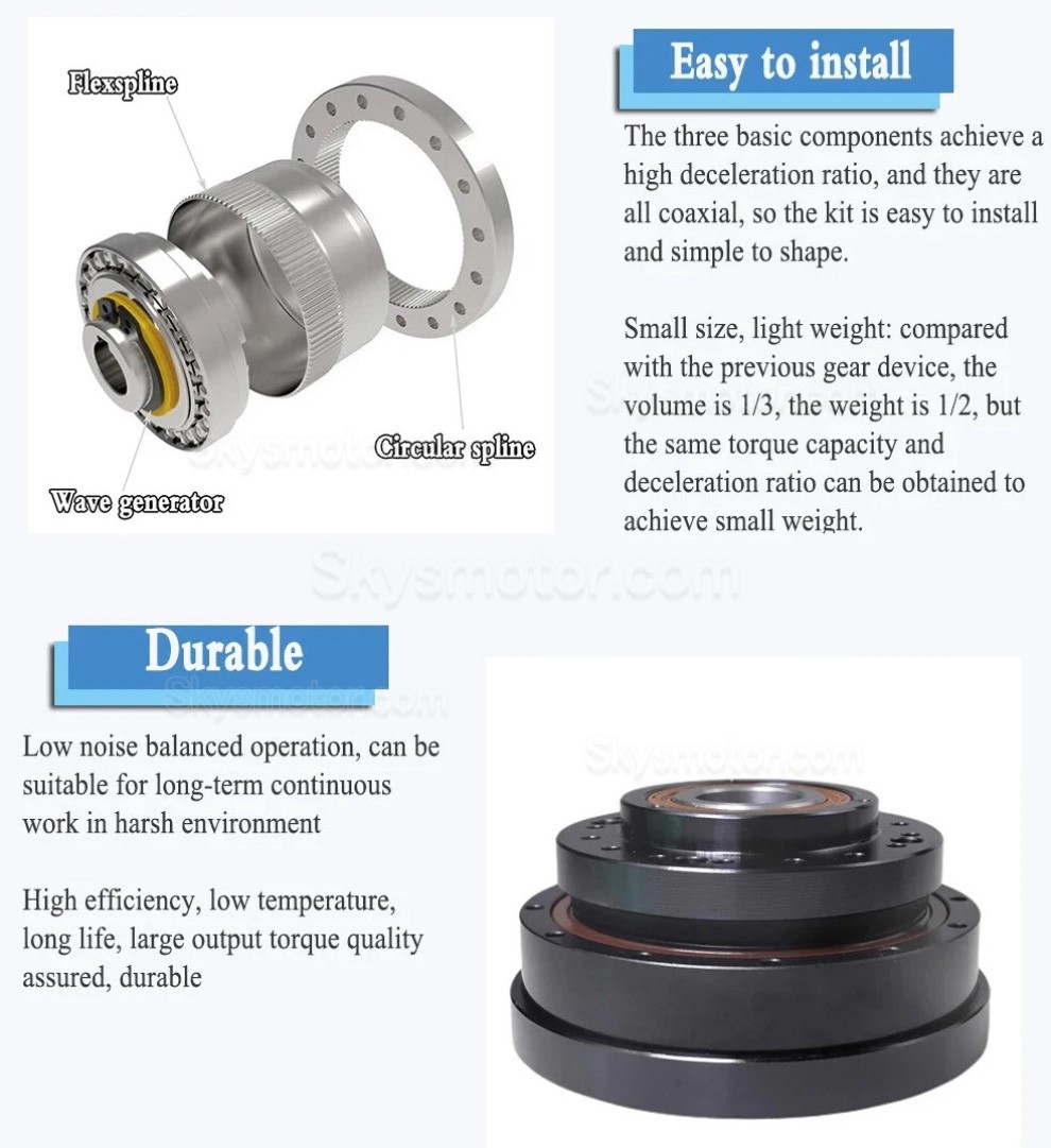 ZXK シリーズ 中空タイプ ハーモニック減速機ギア比 30:1/50:1/80:1/100:1/120:1/160:1 バックラッシュ30秒角 ZXK シリーズ 中空タイプ ハーモニック減速機ギア比 30:1/50:1/80:1/100:1/120:1/160:1 バックラッシュ30秒角