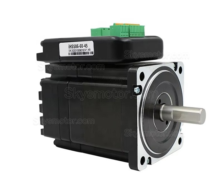 JMC NEMA 34 一体型クローズドループステッピングモーター IHSS86-60-45 1.8度 4.5Nm 6A 60V 2相