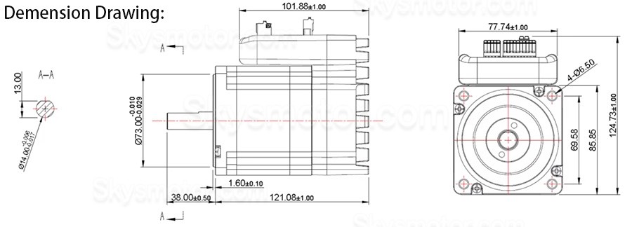 JMC NEMA 34 一体型クローズドループステッピングモーター IHSS86-60-45 1.8度 4.5Nm 6A 60V 2相