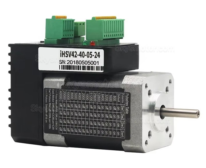 Nema 17 一体型サーボモータ、集積式AC サーボモーター 24V JMC iHSV42-40-05-24 52W 12.5Ncm 52000RPM