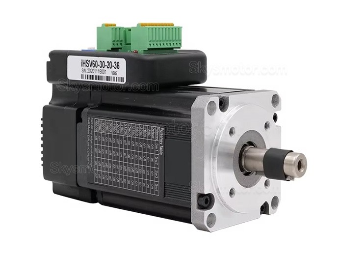 Nema 23 一体型イージーサーボモーター JMC iHSV60-30-20-36 200W 36V 0.65N.m 3相 3000RPM 60 x 60mm