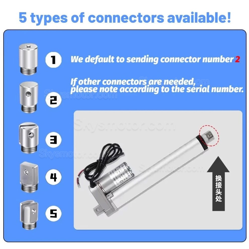 12V/24V電動リニア アクチュエータ OSP001608 5mm/s - 90mm/s 20 &ndash; 36 W