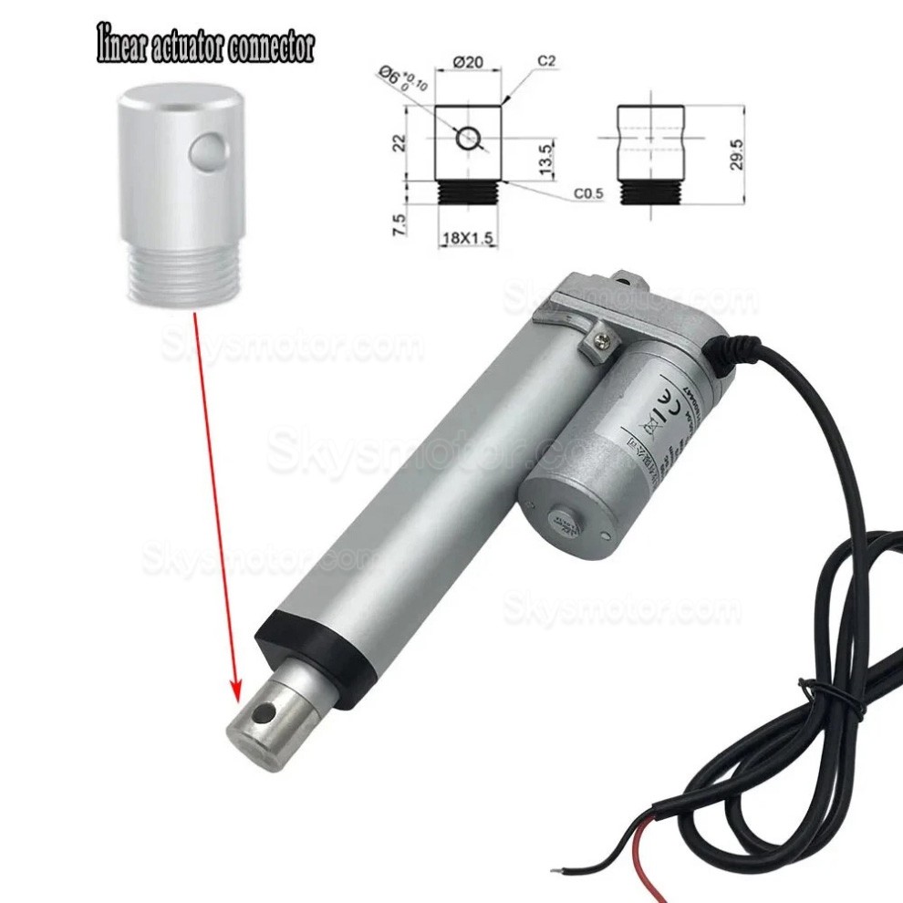 12V/24V電動リニア アクチュエータ OSP001608 5mm/s - 90mm/s 20 &ndash; 36 W