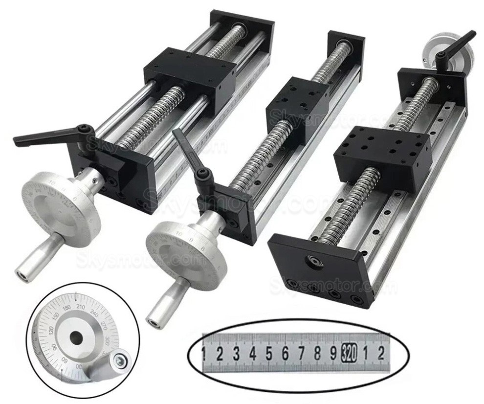 手動 X軸ステージ OSP001605 CNCボールねじスライドテーブル（ハンドホイール付き）