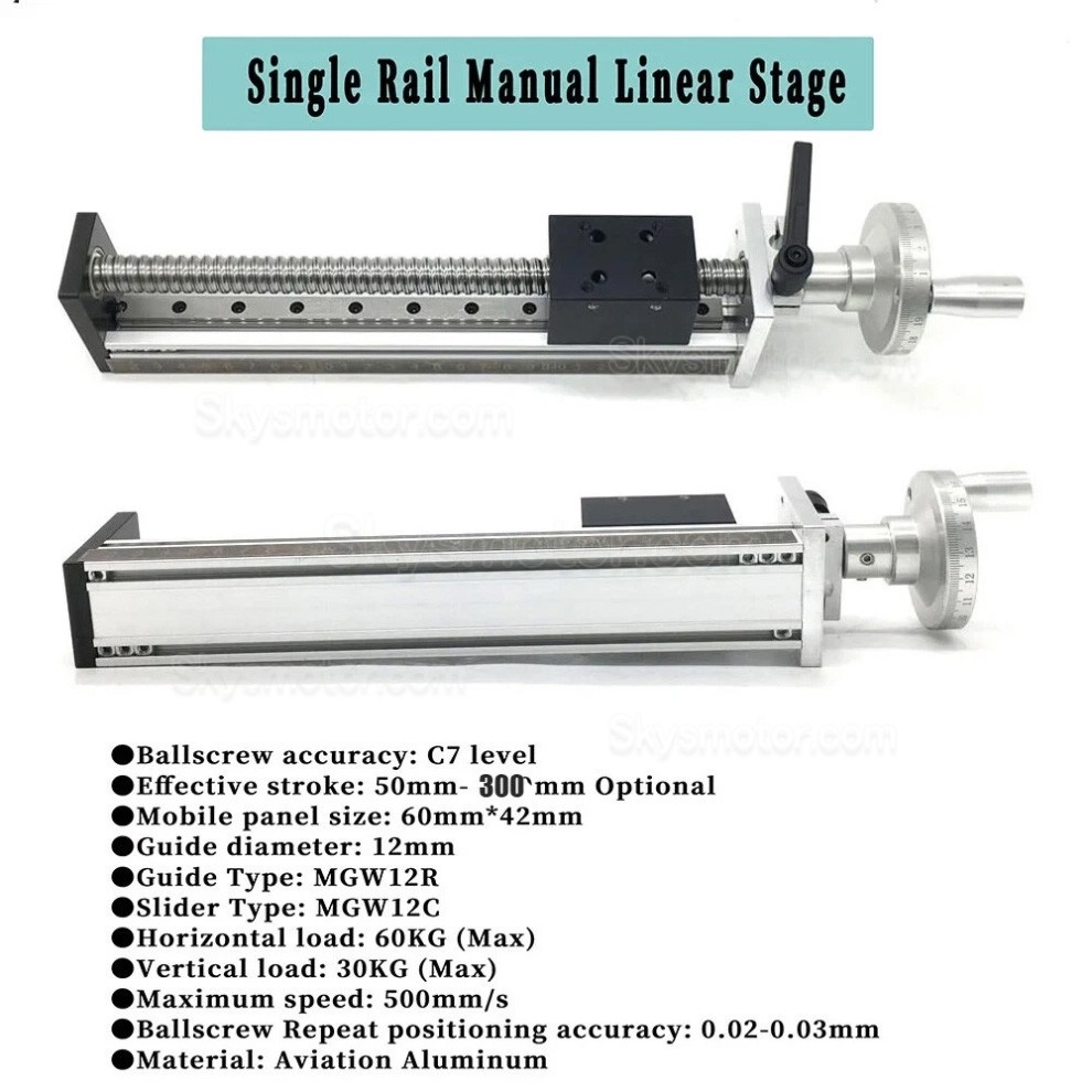 手動 X軸ステージ OSP001605 CNCボールねじスライドテーブル（ハンドホイール付き）