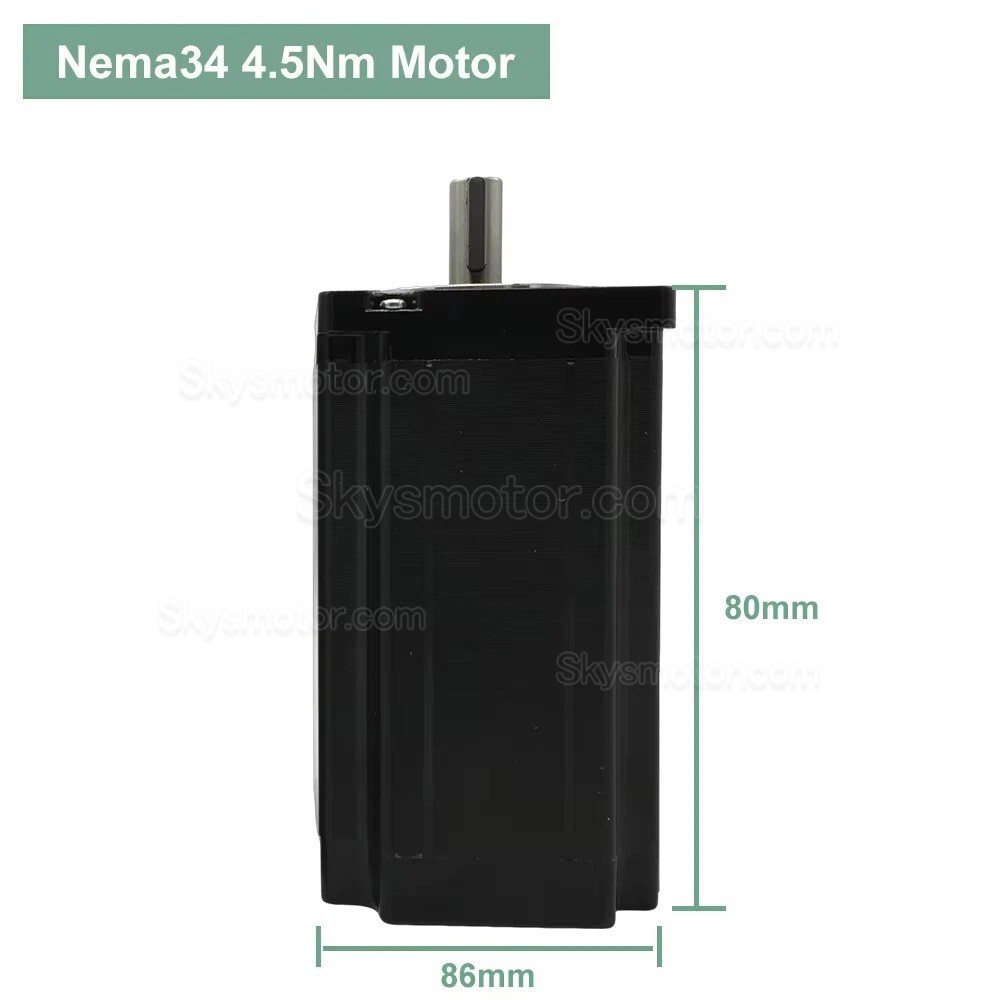 NEMA 34 ステッピングモーター 86BYGH9945A3J14 4.5/8.5/12Nm 3相 1.8度 中型CNCフライス盤/ルーター用