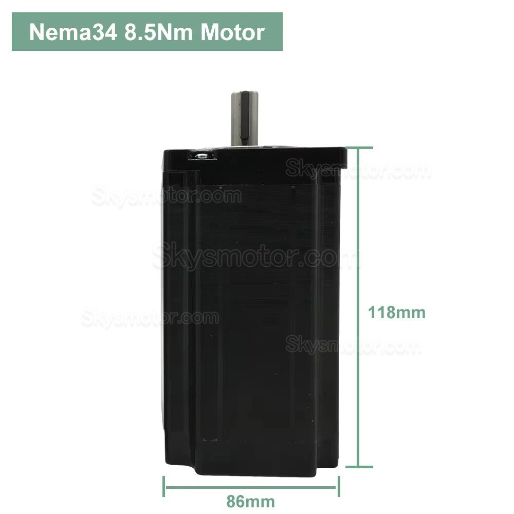 NEMA 34 ステッピングモーター 86BYGH9945A3J14 4.5/8.5/12Nm 3相 1.8度 中型CNCフライス盤/ルーター用