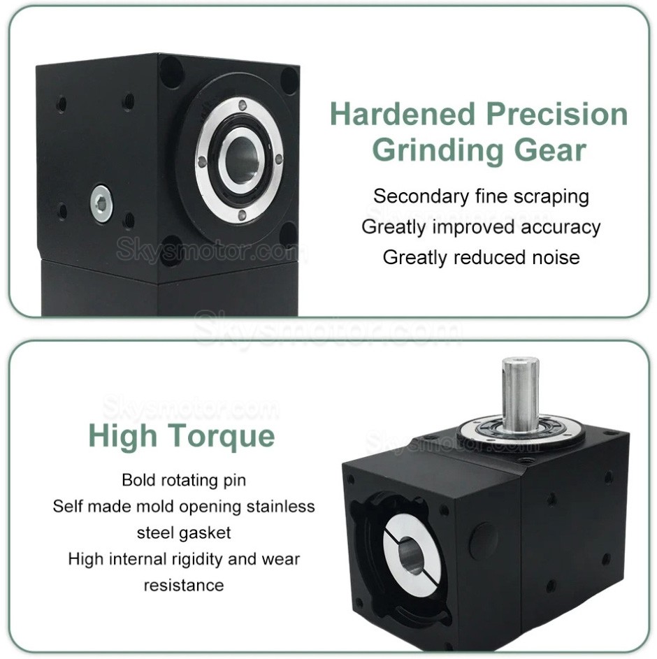 Nema 17 直角ベベルギアボックス 90 度整流子 ギア比 2:1/3:1/5:1 Nema17 ステッピングモーター用