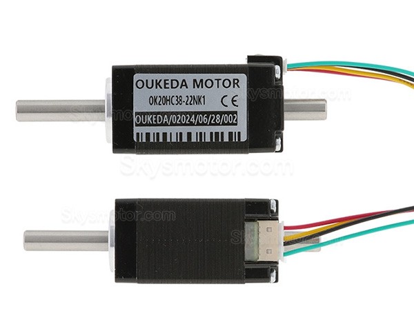 Nema 8 中空ステッピングモーター OK20HC38-22NK1 バイポーラ 1.8度 3.13Ncm 0.6A 5.4V 2相 デュアルシャフト