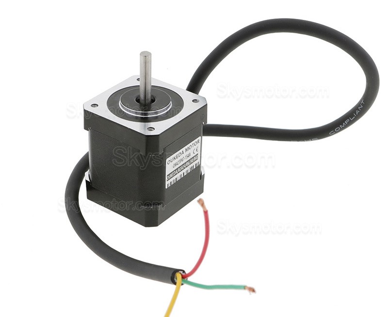 Oukeda NEMA 17 ステッピングモーター OK423P47-154A 1.2度 32Ncm 3相 1.5A 5.4VDC Dカット