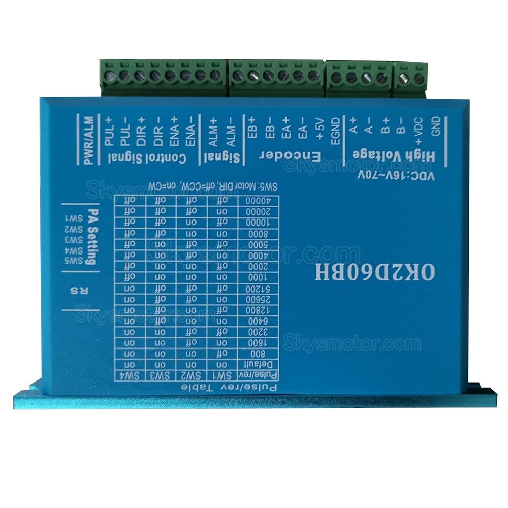OUKEDA Nema 23 クローズドループ ステッピングモーターキット OK57DL76EC1-2C1+OK2D60BH 2.0 Nm 1.8 度 OK2D60BH ドライバー付き