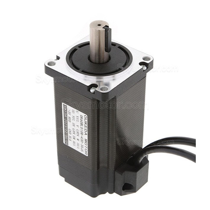 24V/48V ブラシレスDCモーター BLDCモーター OK60BLS108 300W/400W 95.55Ncm/127Ncm 3000RPM 3相 61x61x108mm