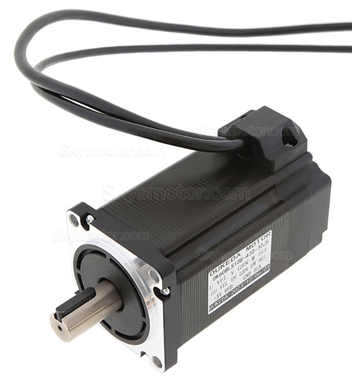 24V/48V ブラシレスDCモーター BLDCモーター OK60BLS108 300W/400W 95.55Ncm/127Ncm 3000RPM 3相 61x61x108mm