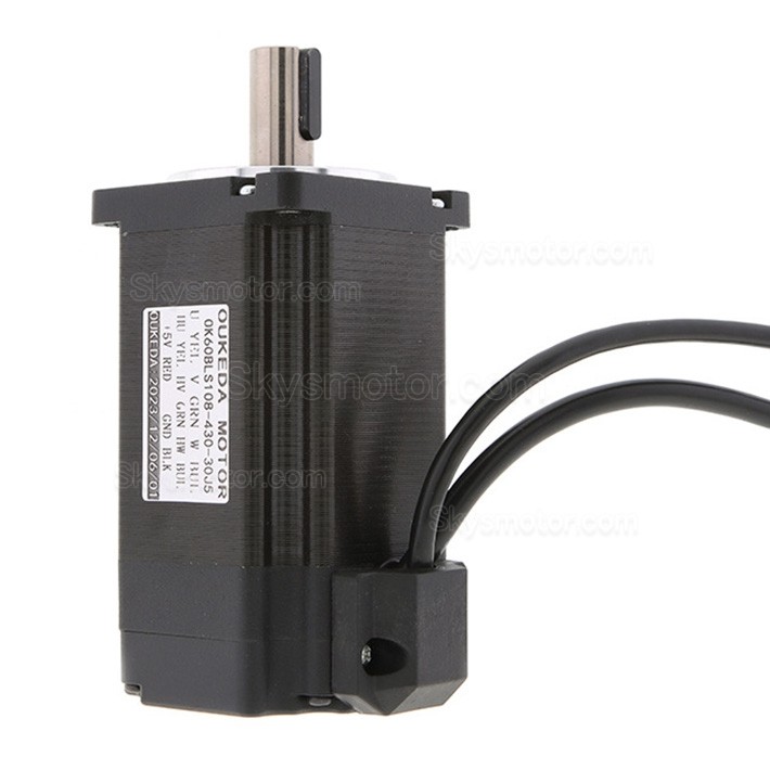 24V/48V ブラシレスDCモーター＆BLDCドライバーキット OK60BLS108-430-30J5+OK3BL30ZR 300W 95.55Ncm 3000RPM 3相 50x50x108mm