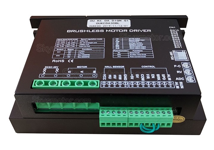 24-48V 850W ブラシレスDCモータードライバー BLDCモータードライバ OUKEDA30BL 30A Φ60mm/80mm/86mm