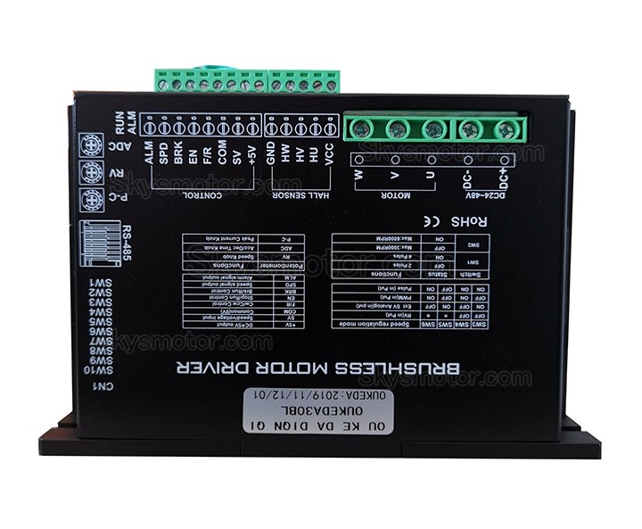 24-48V 850W ブラシレスDCモータードライバー BLDCモータードライバ OUKEDA30BL 30A Φ60mm/80mm/86mm