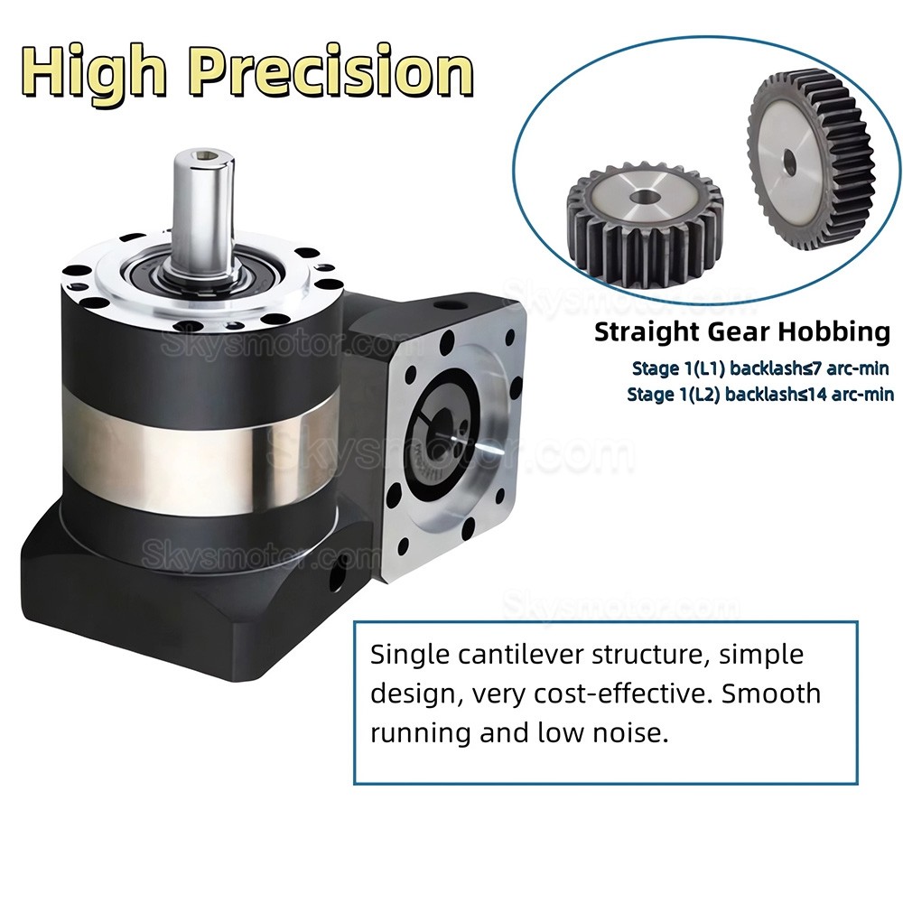PLE042シリーズ Nema 17 遊星ギアボックス ギア比 4:1 - 100:1 NEMA17 ステッピングモーター / 40mm サーボモーター 50W 100W