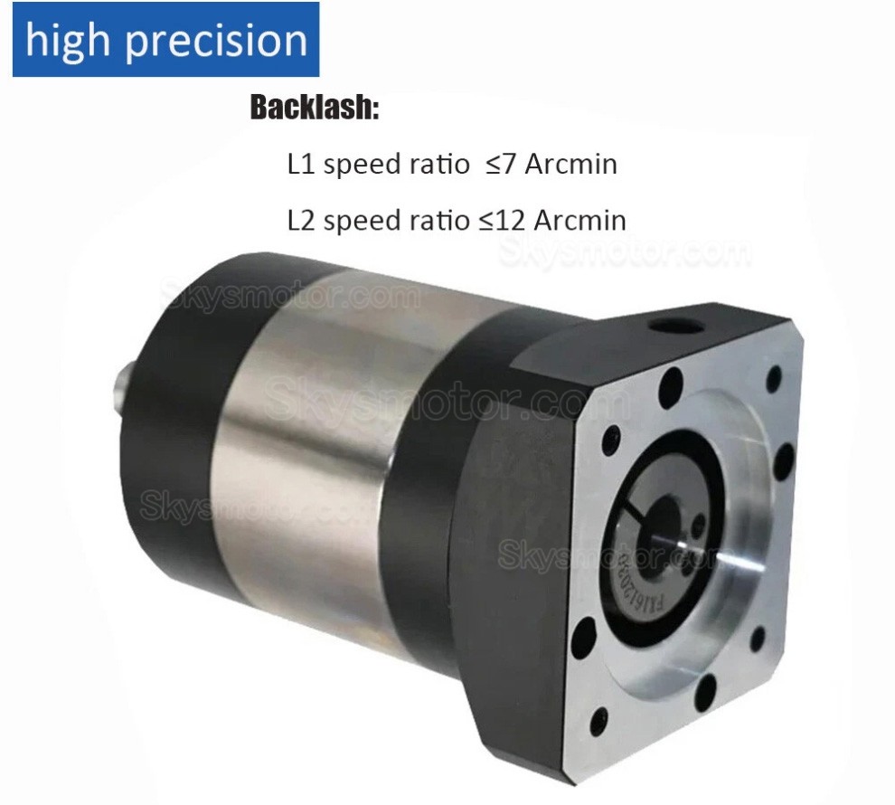 PLE080シリーズ 遊星ギアボックス 7-12アークミン 19mm ギア比 3:1 - 100:1 80mmサーボモーター用