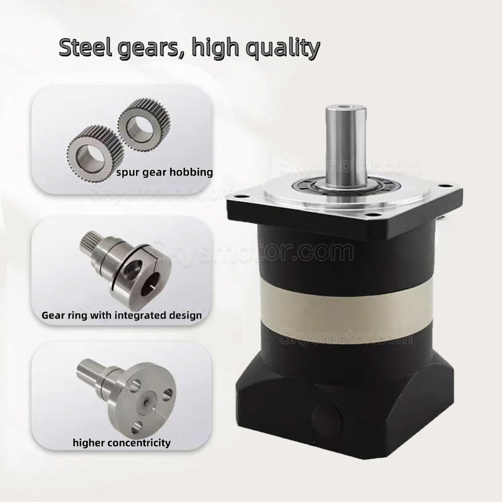 PLF090シリーズ Nema 34 遊星ギアボックス ギア比 3:1 - 100:1 NEAM34 ステッピングモーター用、80mm サーボモーター 750W