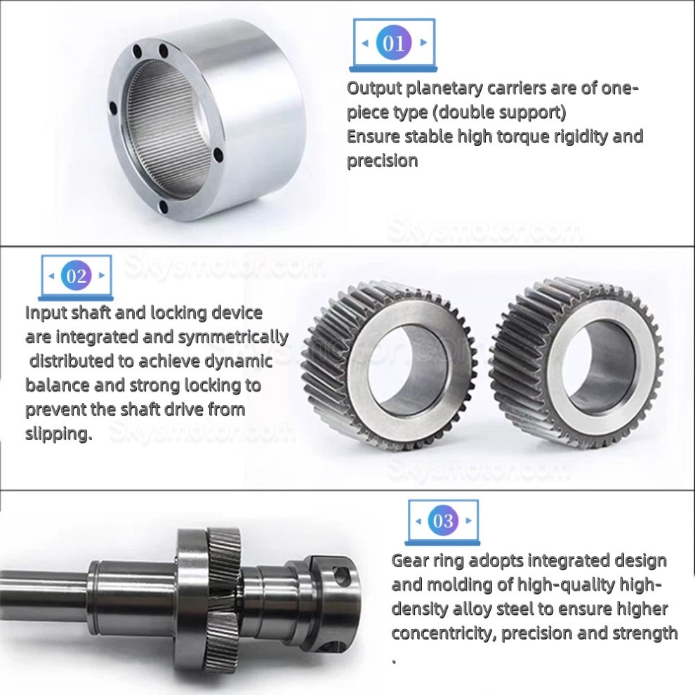 PLF090シリーズ Nema 34 遊星ギアボックス ギア比 3:1 - 100:1 NEAM34 ステッピングモーター用、80mm サーボモーター 750W