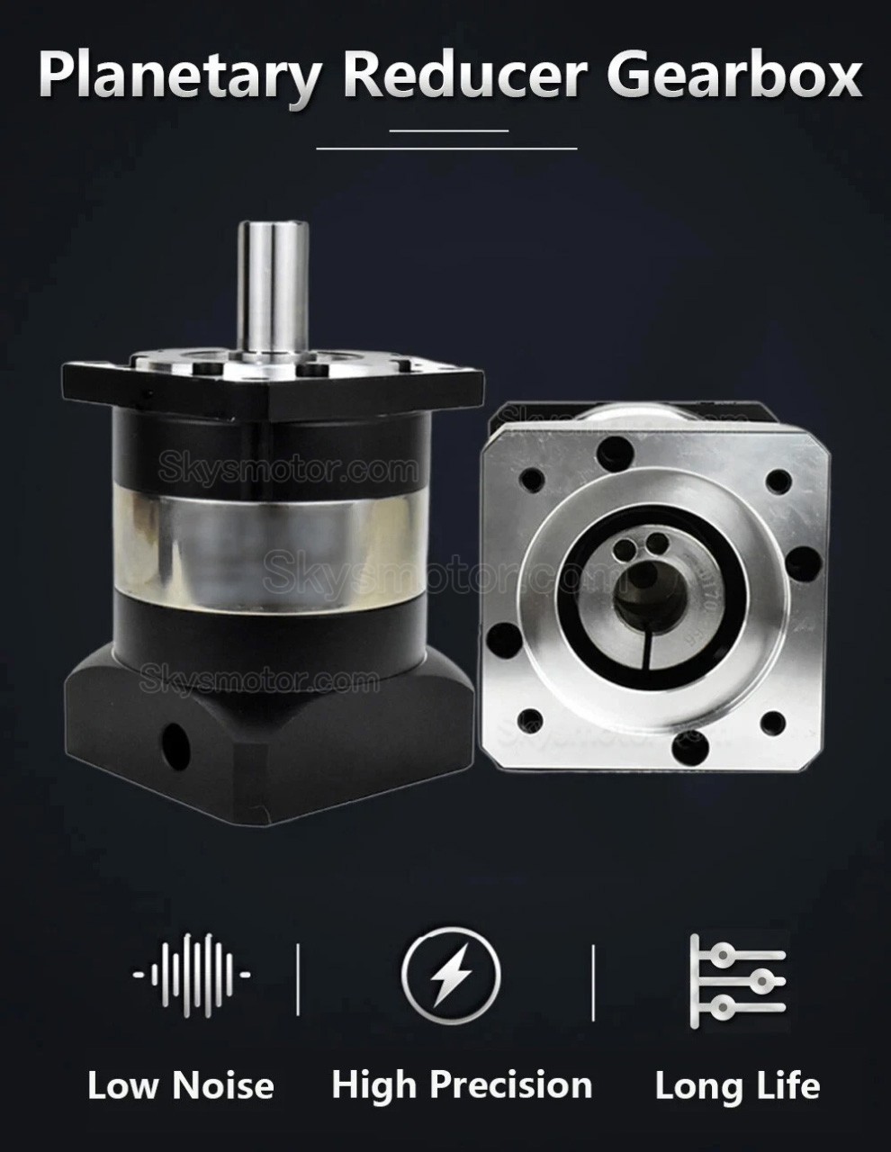 PLF090シリーズ Nema 34 遊星ギアボックス ギア比 3:1 - 100:1 NEAM34 ステッピングモーター用、80mm サーボモーター 750W