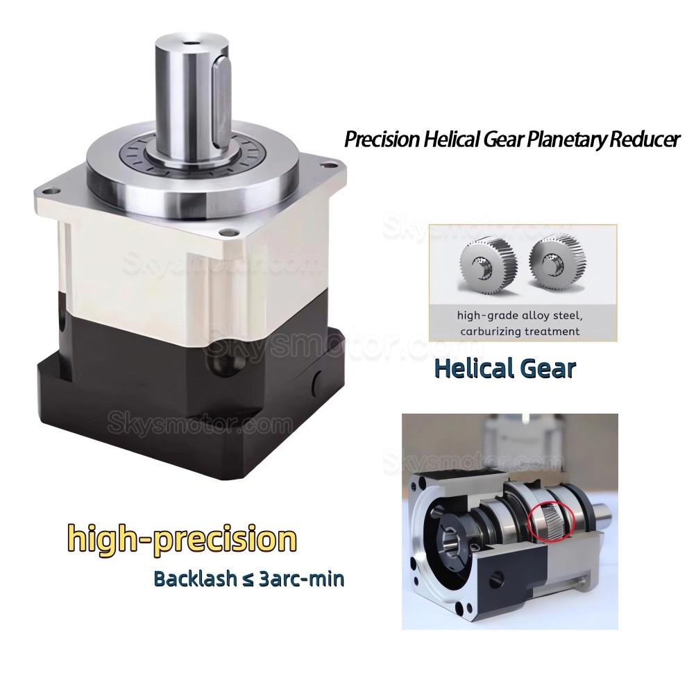 PLG042 ヘリカル遊星ギアボックス ギア比 4:1 - 100:1 NEMA 17 ステッピングモーター / 40mm サーボモーターに適合