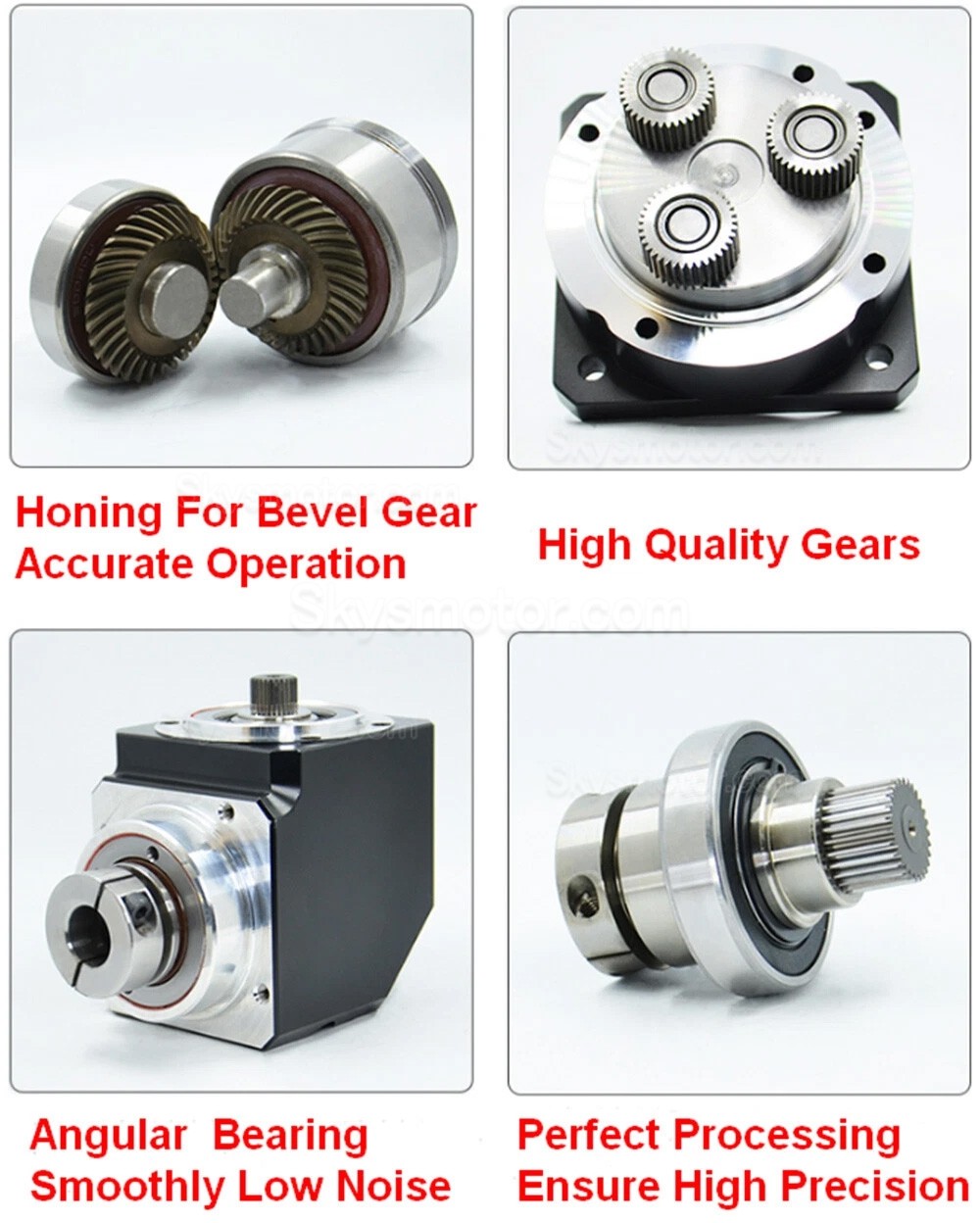 PVE060シリーズ Nema 23 直角遊星ギアボックス ギア比 3:1 - 100:1 Nema 23 ステッピングモーター / 60mm サーボモーター用