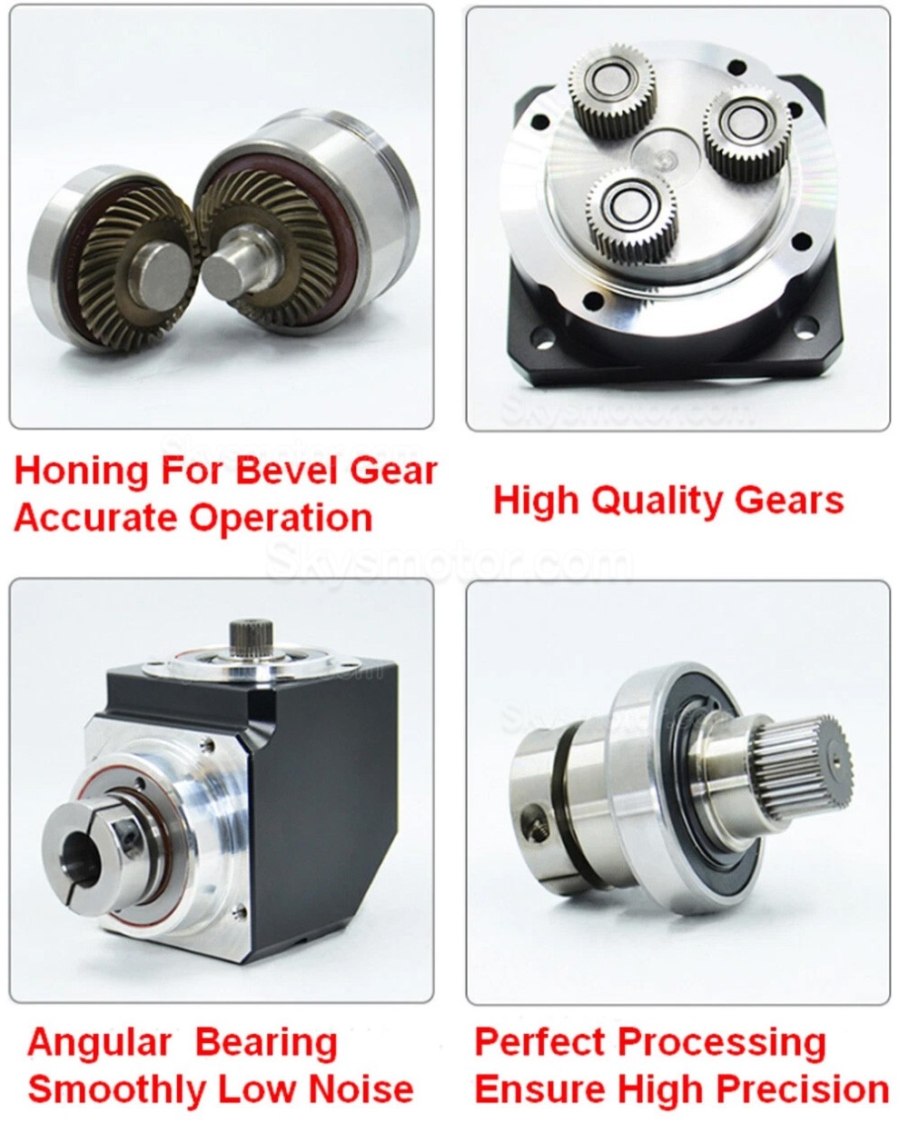 PVF090シリーズ Nema 34 直角遊星ギアボックス ギア比 3:1 - 100:1 Nema 34 ステッピングモーター / 90mm サーボモーター用