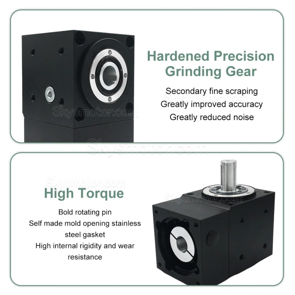 Nema 34 直角ベベルギアボックス ギア比 2:1/3:1/5:1 Nema 34 ステッピングモーター用