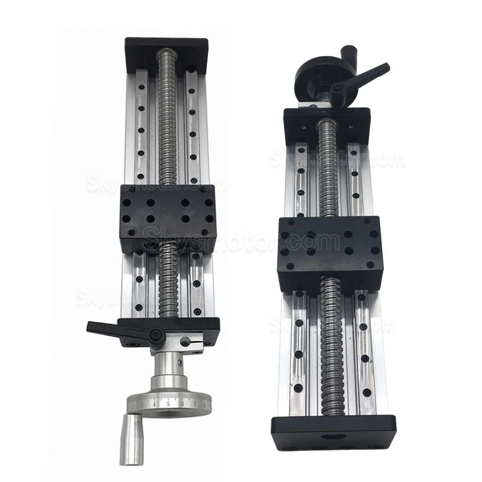 小型 手動 X軸ステージ SXG5080 手動ダブルガイドボールねじスライドテーブル（ハンドホイール付き）