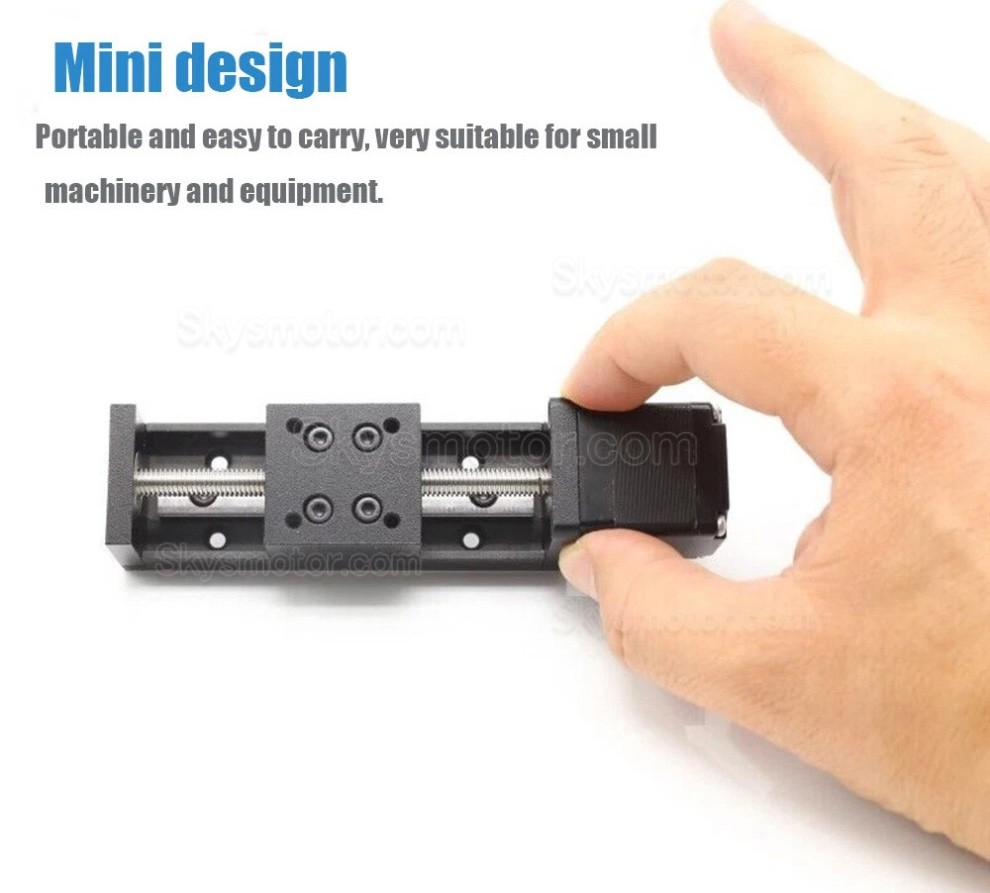 ミニ X軸電動リニア ステージ OSP001601 1mmピッチ 0.07Nm ストローク75mm Nema 11ステッピングモーター搭載 ミニ X軸電動リニア ステージ OSP001601 1mmピッチ 0.07Nm ストローク75mm Nema 11ステッピングモーター搭載