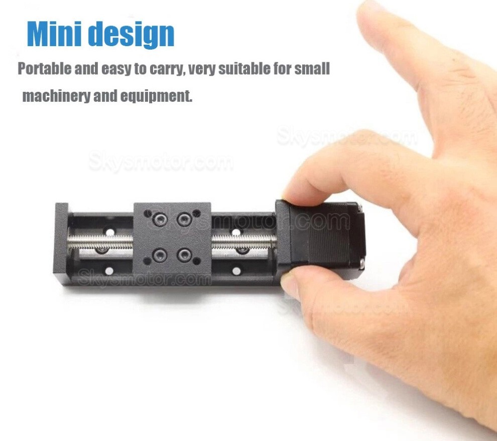 ミニ X軸電動リニア ステージ OSP001602 CNCスライディングテーブル（Neme 11ステッピングモーターおよびTB6600ドライバーキット付き）