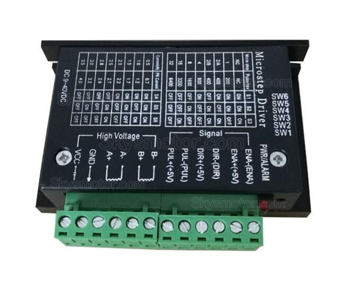 TB6600 ステッピングモータドライバ、ステッピングモータコントローラー 9-40VDC 4A 2相 NEMA 17、23、24用