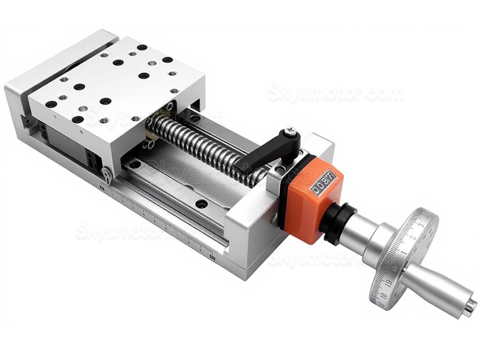 Z軸手動ステージ OSP001590 CNC手動セルフロックスライドテーブル 台形ネジ式Zポジションステージ（デジタルディスプレイ付き）