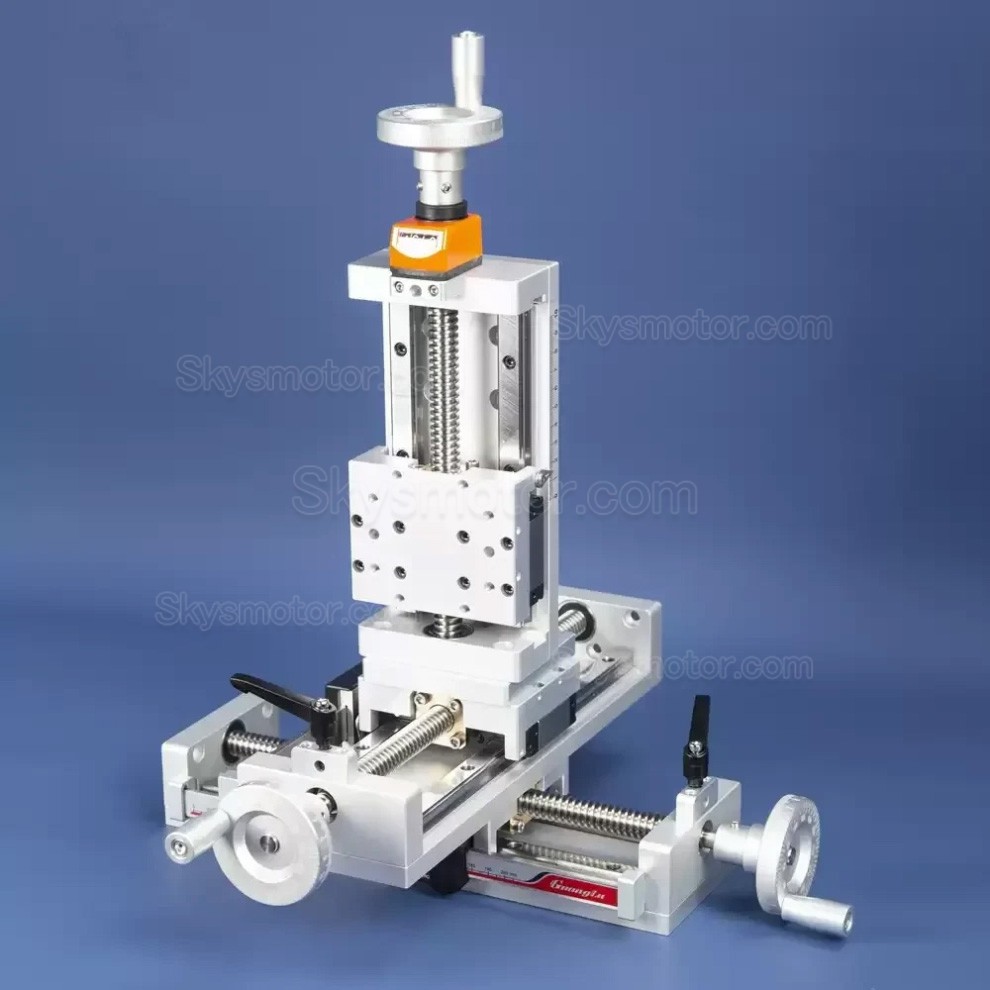 Z軸手動ステージ OSP001590 CNC手動セルフロックスライドテーブル 台形ネジ式Zポジションステージ（デジタルディスプレイ付き）