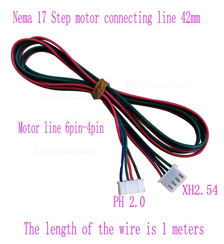 OUKEDA PH2.0-XH2.54 端子延長ケーブル（NEMA 17ステッピングモーター用、0.15m/0.3m/0.5m/1m/1.5m）
