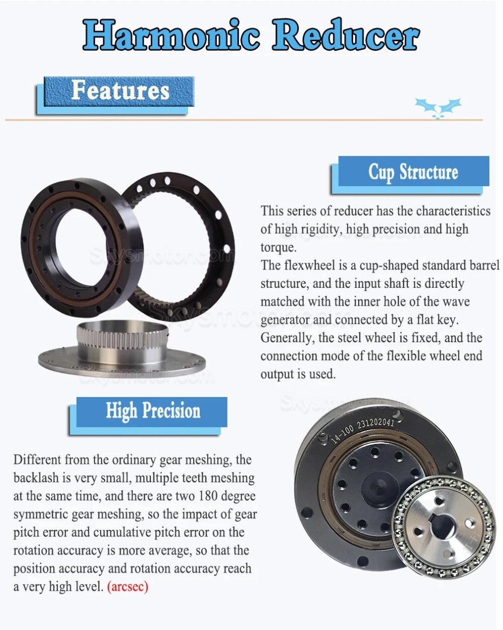 ZXD/ZXZ シリーズ ミニ ハーモニック減速機 (波動歯車減速機) ギア比 30:1/50:1/80:1//100:1 バックラッシュ30秒角 ZXD/ZXZ シリーズ ミニ ハーモニック減速機 (波動歯車減速機) ギア比 30:1/50:1/80:1//100:1 バックラッシュ30秒角