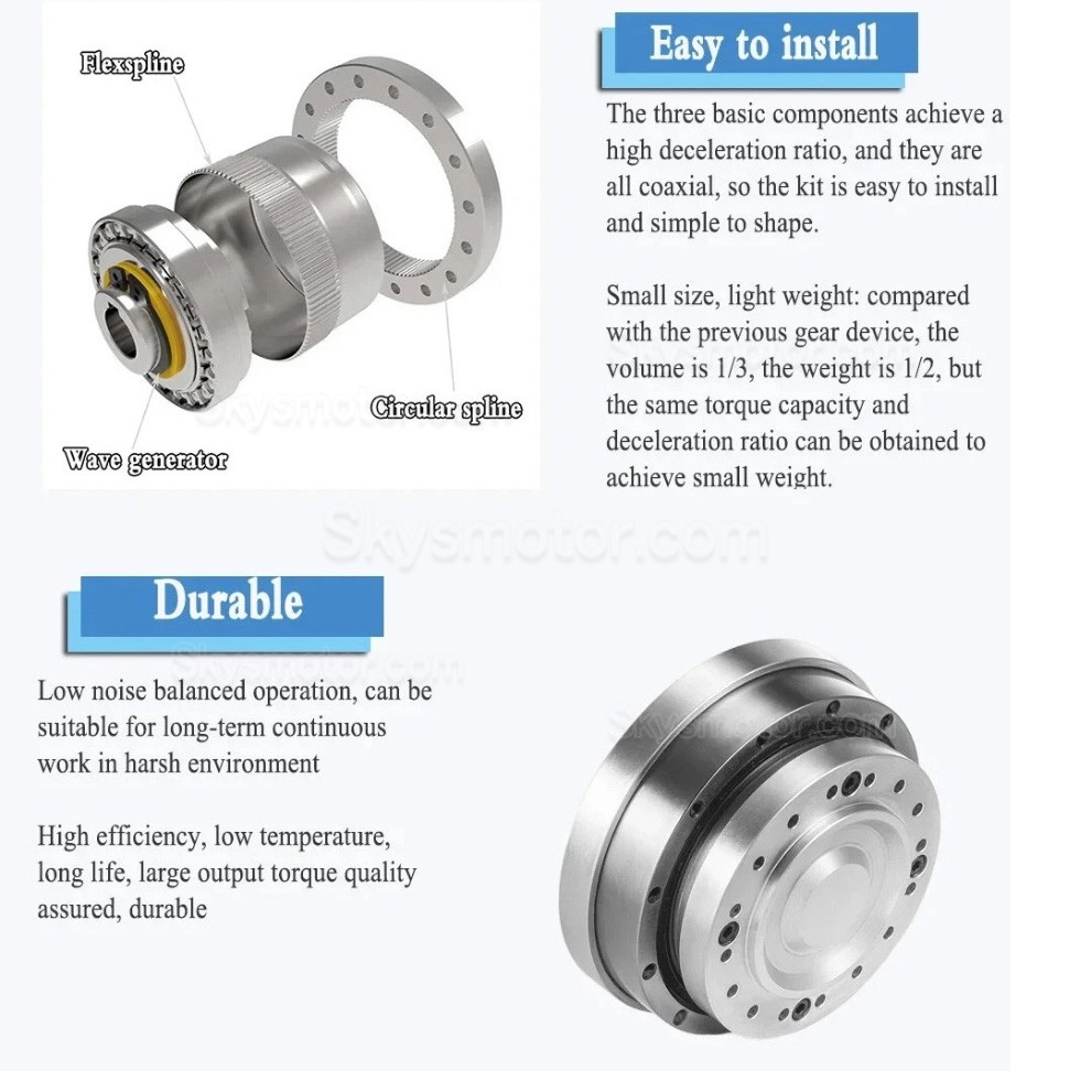 ZXJ シリーズ ハーモニック減速機(波動歯車減速機/高調波減速機)ギア比 30:1/50:1/80:1/100:1